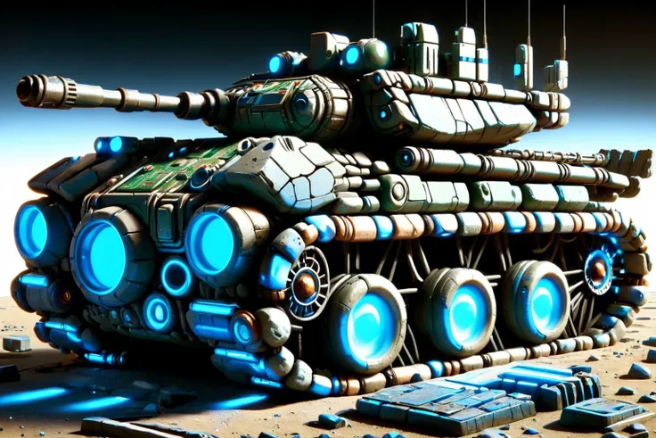 <lora:CircuitryTechXL-000008>,circuitrytech,scifi,tank made of stone,dvr-stnd,<lora:dvr-stnd:0.8>,(masterpiece, best quality, high quality, highres, ultra-detailed),