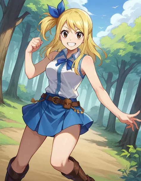 score_9, score_8_up, score_7_up, source_anime,
lucyheartfilia, <lora:lucy-heartfilia-ponyxl-lora-nochekaiser:1>,
lucy heartfilia, blonde hair, brown eyes, one side up, ribbon, hair ribbon, blue ribbon, long hair, smile,
skirt, shirt, bare shoulders, boots,...