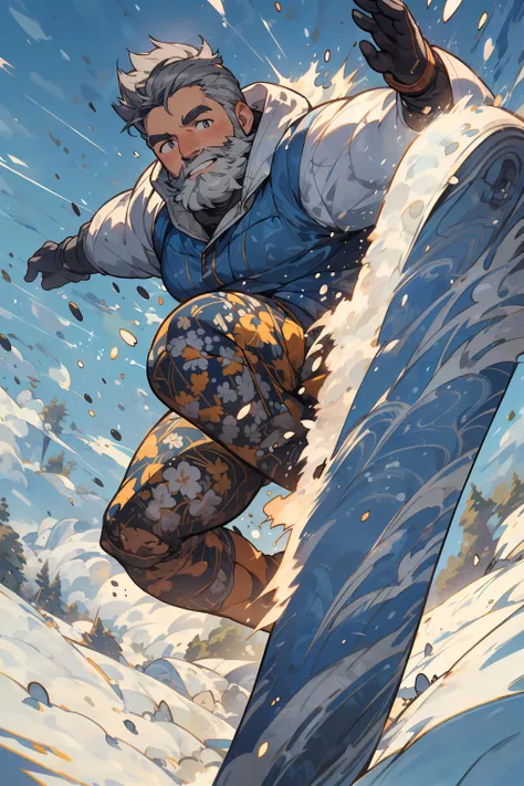 [skiing with empty hands], snow, anime artwork, [blue-golden theme], (dynamic pose:1.2), skiing on snowboard,
(8K, HDR, best quality, highres, absurdres:1.2), specular lighting, radiosity, (establishing shot), (motion blur),
[Blush:0.7], [slightly frown], ...