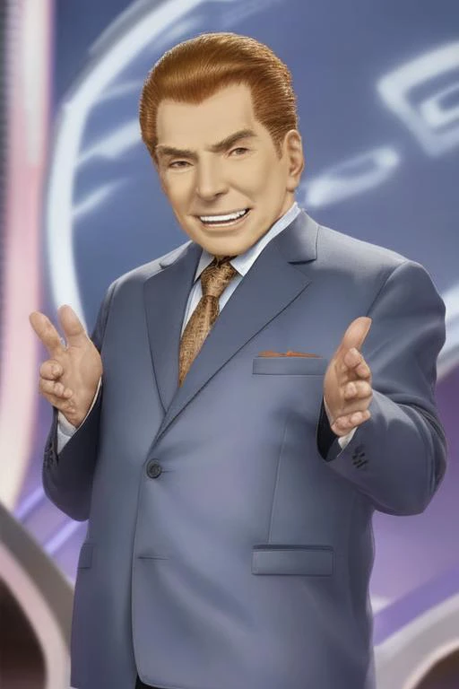 a close up of a cartoon of a man in a suit giving a thumbs up