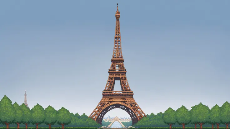 the eiffel tower pixel art