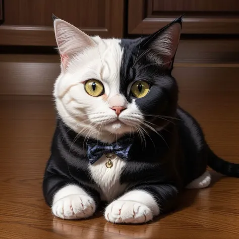 tuxedo patterned cat, hyper realistic <lora:boldline:0.2> <lora:add_detail:0.5>