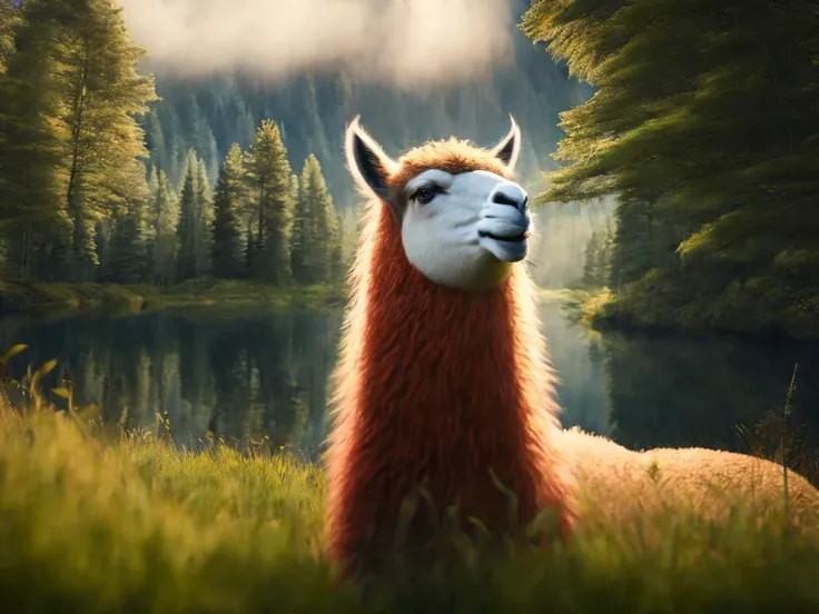 a cute llama is standing in the grass, lama, llama portrait, alpaca, llama, wild fluffy llama portrait, portrait of a llama, llama anthro portrait, cute! c4d, llama all the way, llama angel of sunrise, arnold maya render, lama with dreadlocks, nilian anima...