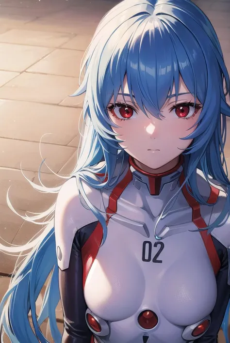 reiayanami, <lyco:reiayanami-lyco-nochekaiser:1>, 
rei ayanami, blue hair, long hair, (red eyes:1.5), (small breast:1.2),
BREAK bodysuit, headgear, plugsuit, white bodysuit,
BREAK outdoors, space, sky, night, star (sky),
BREAK looking at viewer, (cowboy sh...