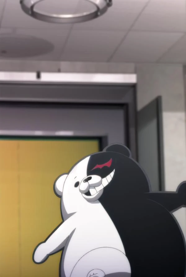 monokuma, <lora:monokuma s1-lora-nochekaiser:1>,
monokuma, smile, teeth, grin, no humans, bear,
BREAK ,
BREAK indoors, classroom,
BREAK looking at viewer