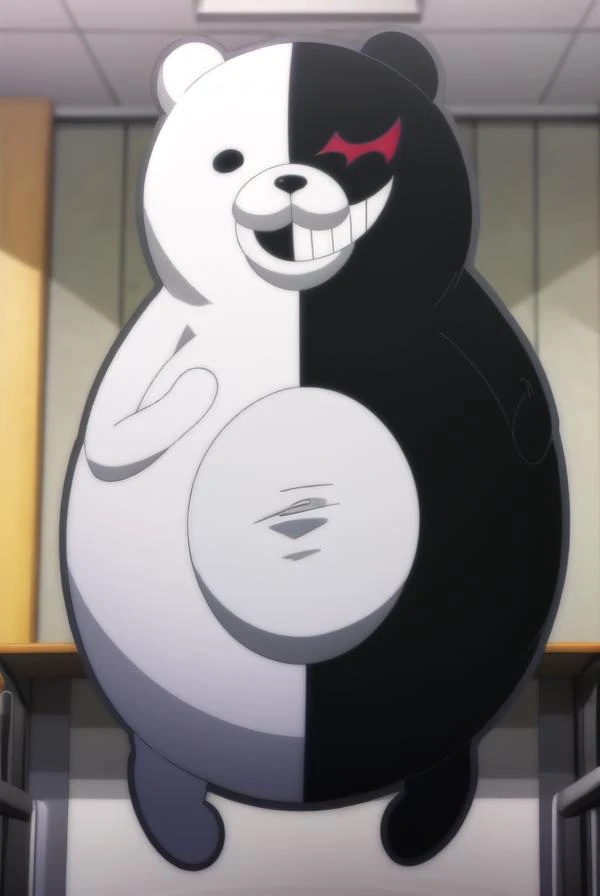 monokuma, <lora:monokuma s1-lora-nochekaiser:1>,
monokuma, smile, teeth, grin, no humans, bear,
BREAK ,
BREAK indoors, classroom,
BREAK looking at viewer