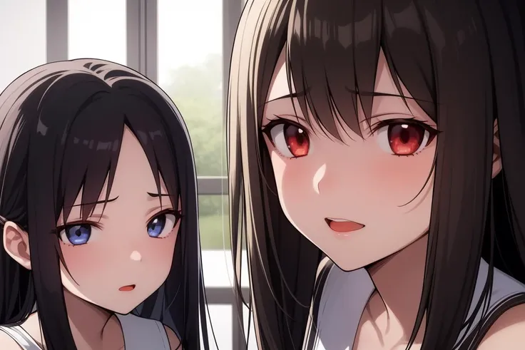 face, skin, detailed face
(((2girls))),