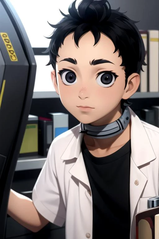 masterpiece, best quality, , 1boy, solo, male focus, looking at viewer, upper body, , , realistic, <lora:ganta_igarashi:0.78>, ganta_igarashi, black hair, black eyes, , science fiction hard science fiction, HD