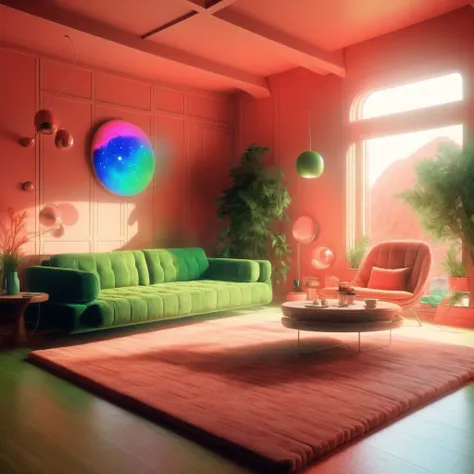 <lora:retrofuturism_interior_design_ofn_0.1:1>,  retrofuturism interior design, electric coral olive scheme, 
 
living room - a ...