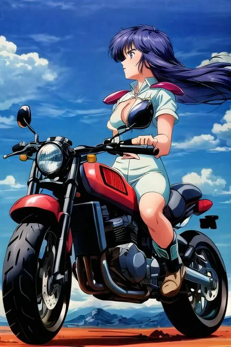 masterpiece, best quality,1girl,ultra detail,<lora:GoodHands-vanilla:0.8> <lora:anmnr01:0.3> <lora:add_detail:0.5> ,  <lora:ZillionAppleV1:0.7>,ZillionApple,rocky place,riding motorcycle,sideview, masterpiece, best quality, highres,1girl,,<lora:GoodHands-v...