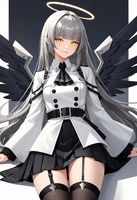 a woman with long hair and angel wings sitting on a wall