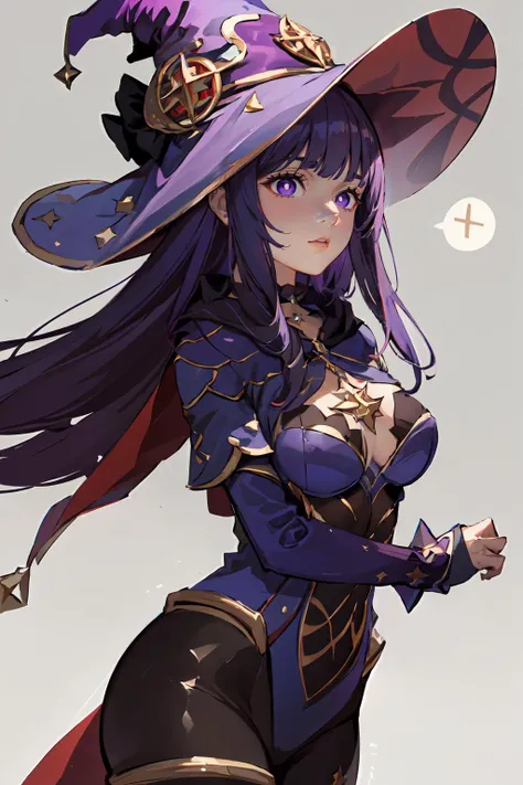 <lora:mmcosplay:1> mmcosplay, hat/witch hat/witch, <lora:Fern:1> FernFrieren, very long hair, purple eyes, (purple pupils),, ultra detailed, masterpiece, best quality, aesthetic, detailed,