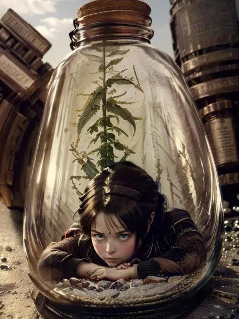 (((masterpiece))) , (((best quality))) , realistic style, <lora:Bottle_Sora:0.8> bottle, in glass bottle, Prussian cozy 1girl, solo, she is Absurd, she is Laying down, key visual, cinematic, epic, dynamic dramatic beautiful full taking, dynamic, beautiful ...