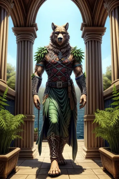 (((Barefoot furry wolf lepricon character))), (((full body))), (((cinematic setting))), (((tritone image with St. Patricks blue, dark fern green and caramel brown hues))), (((Ireland themed)))
Come my love our worlds would part
The gods will guide us acros...