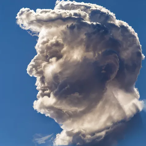 a photo of a cloud that looks like donald trump, detailed  <lora:Aether_Cloud_v1:1>