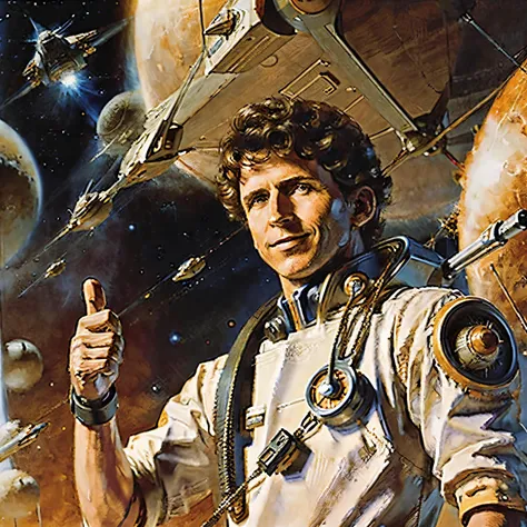 atompunkstylesd15 grinning Todd Howard standing in front of a pulp scifi space ship, (giving a thumbs up), wearing a retro spacesuit, in a shower of lasers, saturn in the background, low detail, desaturated,
<lora:Atari Box Art Style v1:1> <lora:toddHoward...