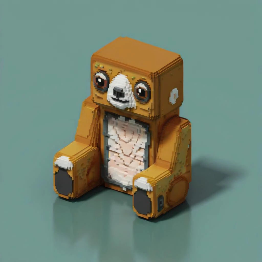 sloth  <lora:last:1> voxel style