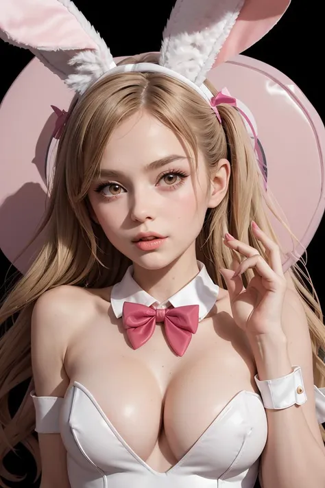 (masterpiece, best quality), 1girl,  <lora:Concept_Bunny:1> animal ears, playboy bunny, rabbit ears, fake rabbit ears, fake animal ears, strapless, strapless leotard, detached collar, bare shoulders, bowtie, bow, wrist cuffs;