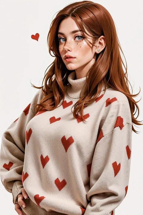 Heart Print Sweater