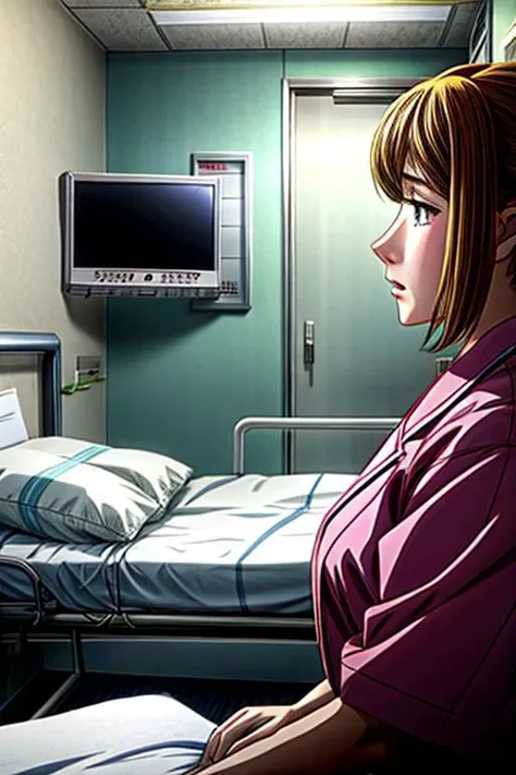 (high quality) (masterpiece) A scene of an anime girl in the hospital, emotional scene, various scene.