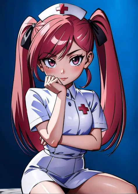 a cartoon image of a nurse girl with a red cross on her chest