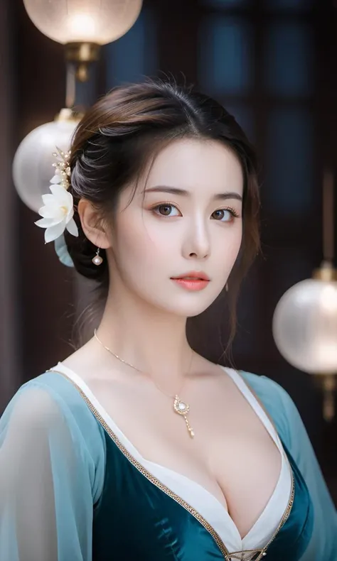 portrait of young woman in elegant 6-12yifu, (big breasts:1.25), bokeh, interstellar, film grain, old 18th century magic fantasy library
 <lora:sdxL_offset:0.3>  <lora:perfect-eyes:0.5:1:1:lbw=face> perfecteyes,  <lora:6-12yifu:0.8>