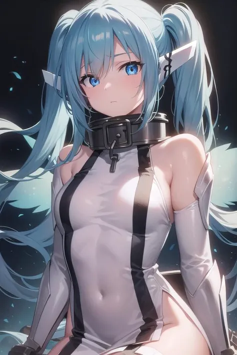 nymph, <lyco:nymph-lyco-nochekaiser:1>,
nymph, blue eyes, blue hair, long hair, long twintails, robot ears, twintails, two side up, wings,
BREAK arm support, boots, chain, collar, garter straps, gloves, thighhighs,
BREAK looking at viewer,
BREAK outdoors, ...