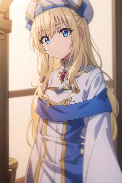 priestess, <lyco:priestesss2-lyco-nochekaiser:1>, 
priestess, blonde hair, blue eyes, long hair, hair between eyes, (small breas...