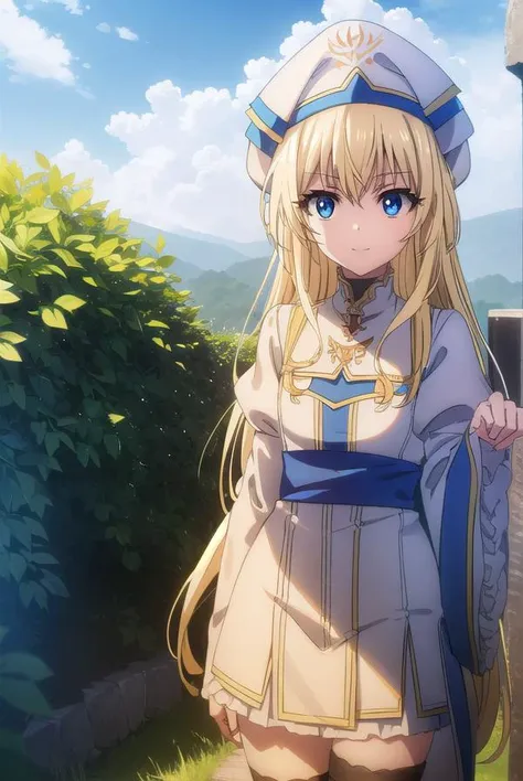 priestess, <lyco:priestesss2-lyco-nochekaiser:1>, 
priestess, blonde hair, blue eyes, long hair, hair between eyes, (small breas...