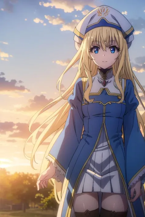 priestess, <lyco:priestesss2-lyco-nochekaiser:1>, 
priestess, blonde hair, blue eyes, long hair, hair between eyes, (small breas...