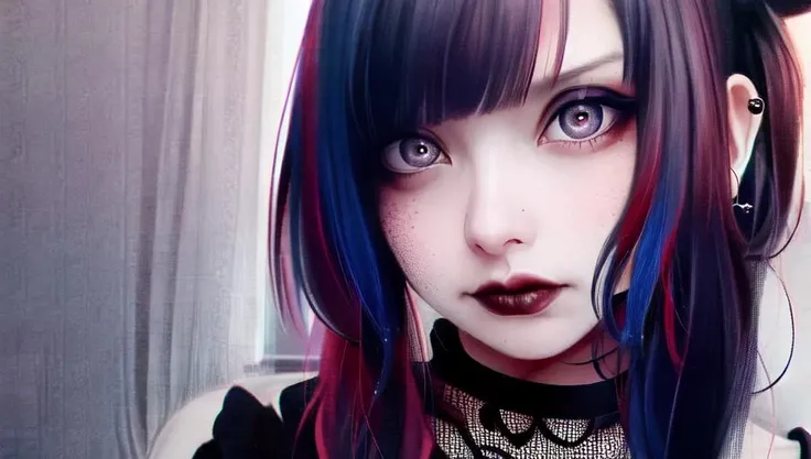 1girl, red hair, blue eyes, short haircut, pale skin,(goth_Punk),gothic dress, face freckles,(high detailed skin:1.2), high quality,torso focus, look at Viewer, <lora:gothicPunkGirl_v10:.8>,  <lora:oklucy_v12:.8>