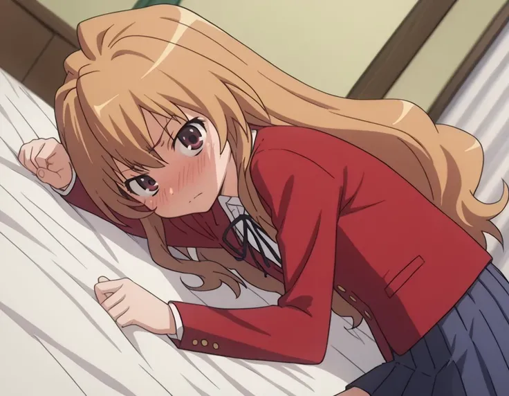score_9, score_8_up, score_7_up, source_anime,
taigaaisaka, <lora:taiga-aisaka-s1-ponyxl-lora-nochekaiser:1>,
taiga aisaka, long hair, brown hair, brown eyes,
school uniform, oohashi high school uniform, jacket, red jacket, long sleeves, shirt, white shirt...