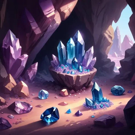 cave with crystals, gems <lora:Andreas_Rocha-000007:0.5>