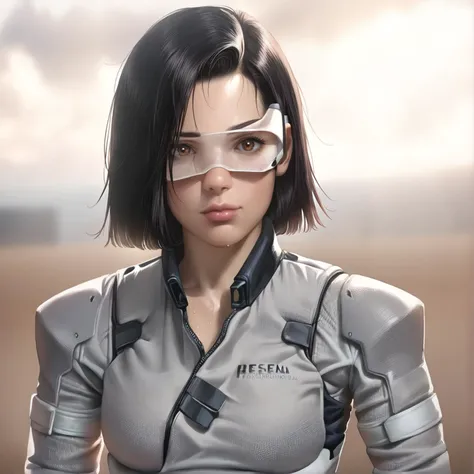 a woman in a futuristic outfit with a futuristic glasses on