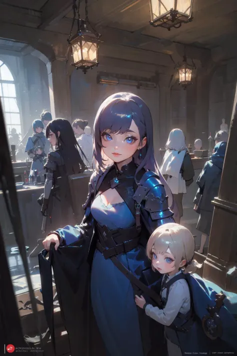 (photorealistic:1.2),6+girls,bigeyes,(child body:1.3),Dungeon Adventurer,Luxurious gear,cinematic atmosphere, sexy attire,  blue theme,
<lora:flat2:0.7> <lora:dtl11-cnlight:-0.7> <lora:colorFish_v10:0.6>