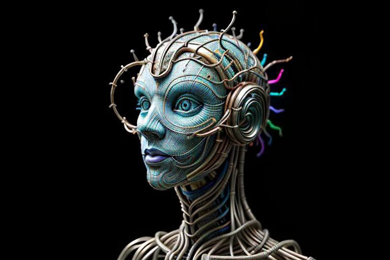 (Beautiful, Wonderful, intricate), (a superb Environmental sculpture of a Neural network organism), (Colorful, Realistic, High quality, Highly detailed, Sharp focus, 8K UHD, Art photography, trending on artstation)igbaddie