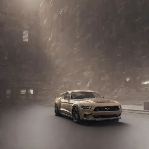 Ford Mustang sport car <lora:redshift:1.444> (redshift style:1.111), realistic photo. high detail 4k hd lighting render unreal engine 5 quality wallpaper with ray traced shadows volumetric dramatic ambient light dark cinematic movie still from the film gho...