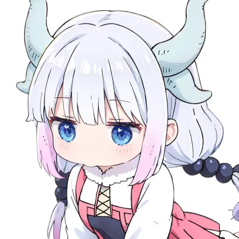 renchon mouth <lora:renchon_mouth-v3:1> BREAK
solo, kannakamui, dress, dragon horns, hair beads, low twintails, simple background, white background <lora:Kanna05:0.7>