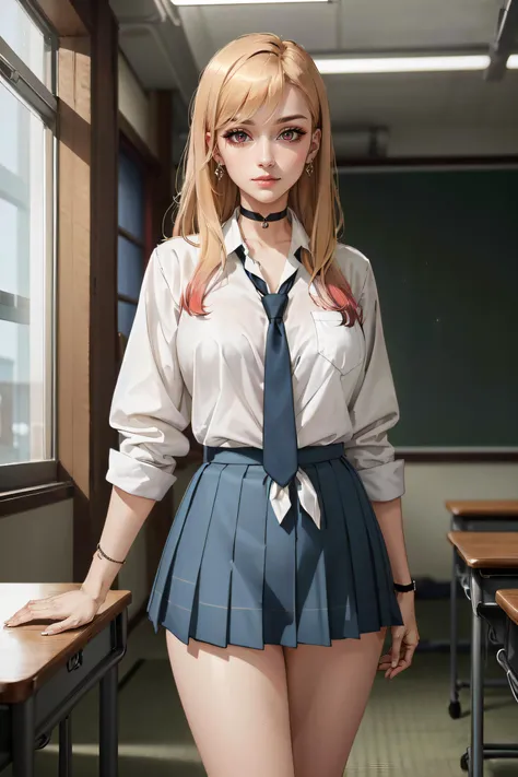 (masterpiece, best quality, ultra detailed, absurdres)1.5, 1girl, (sexy, beautiful woman, perfect face, perfect eyes, perfect female body, large breasts)1.5, (pikkymarin, kitagawa marin, long hair, multicolored hair, gradient hair, blonde hair, pink hair, ...