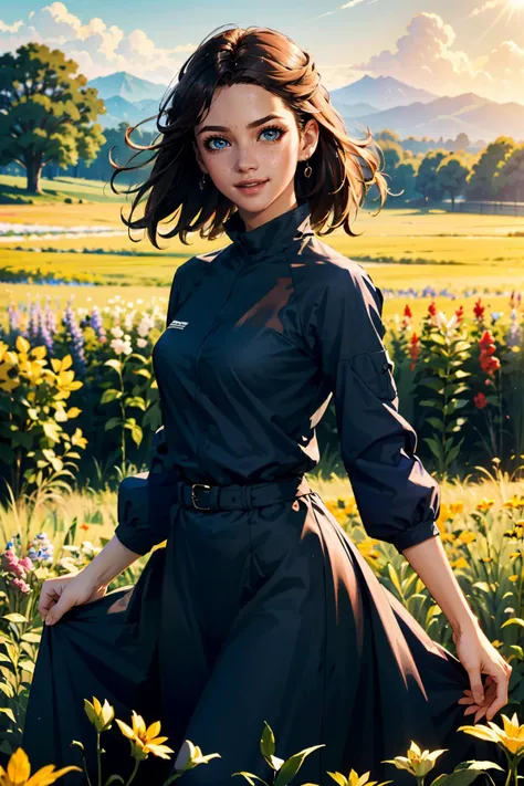 ((masterpiece, best quality))
<lora:QuantumBeth:0.8>
QuantumBeth, 1girl, solo, brown hair, blue eyes, In a field of wildflowers, wearing a flowing dress, smiling