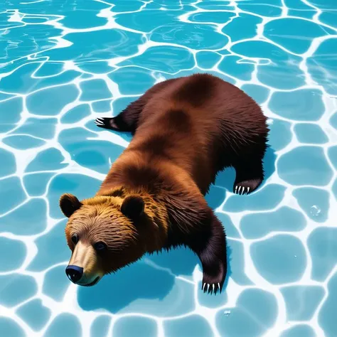 <lora:watercaustics:1.0>, watercaustics, reflecting, artist name, bear, food, food focus, no humans, pool, popsicle, ripples, simple background, water, white background