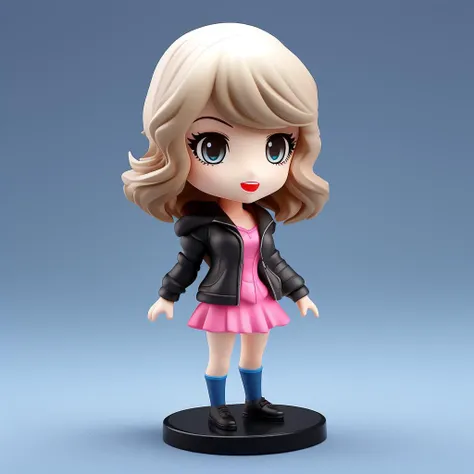 chibi figure, (taylor swift), <lora:figure_chibi:0.8>,full body