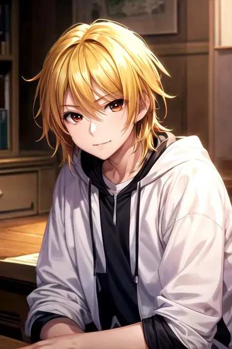 masterpiece, best quality, game cg, 1boy, solo, male focus, looking at viewer, upper body, depth of field, <lora:keita_torii:0.68>, keita_torii, blonde hair, brown eyes, , ,