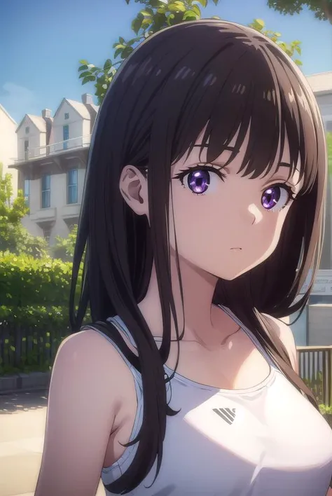 takinainoue, <lyco:takinainoues1-lyco-nochekaiser:1>, 
inoue takina, long hair, bangs, black hair, (purple eyes:1.2),
BREAK crop top, white socks, buruma, sports bra, sportswear, wristwatch, sports bikini,
BREAK outdoors, city,
BREAK looking at viewer, (co...