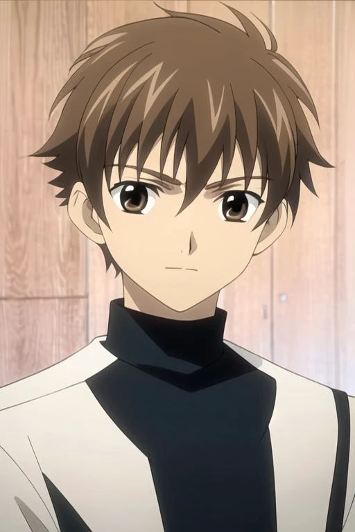 masterpiece, best quality, sketch, 1boy, solo, male focus, looking at viewer, , , anime coloring, realistic, <lora:syaoran_tsubasa_chronicle:0.68>, syaoran_tsubasa_chronicle, brown hair, brown eyes