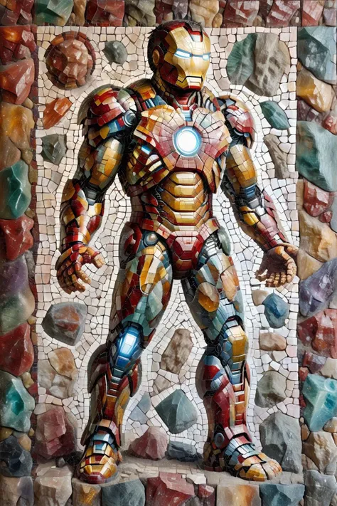 <lora:ral-ntrgmstn-sdxl:0.9>,<lora:Roman_Mosaic:0.8>,a highly detailed pastel oil painting of ral-ntrgmstn roman mosaic of iron-man,full body,, (masterpiece, best quality, high quality, highres, ultra-detailed),