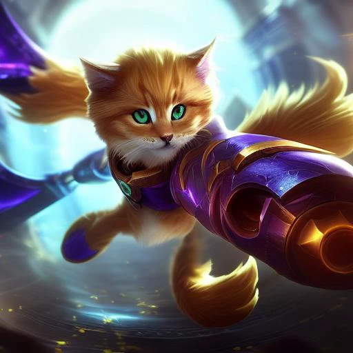 (Award Winning Digital Digital Artwork:1.3), (Masterpiece, Ultra-Detailed, Hyperrealistic:1.3), (cat humanoid),(monster, full body),portrait, solo focus, intricate, weapon, art by lol_splash_base