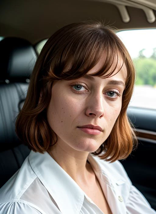 A stunning intricate color close up portrait of (sks woman:1) , wearing fancy shirt, epic character composition, sharp focus, natural lighting, subsurface scattering, f2, 35mm, film grain, , by William Eggleston, <lora:lora-small-olivia-taylor-dudley-v1:1>