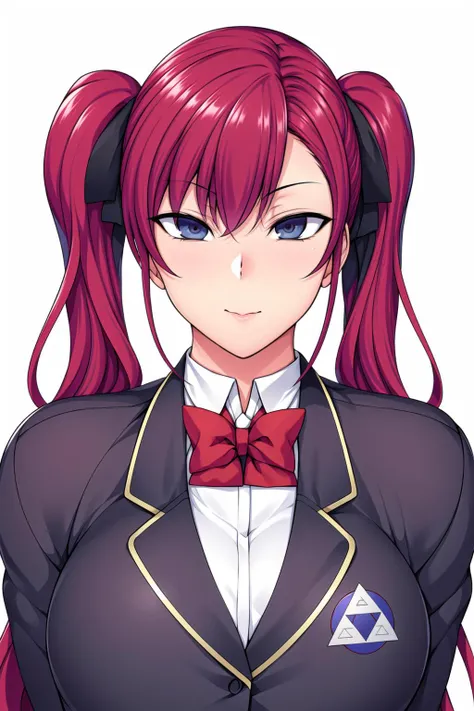 a woman with red hair and a bow tie is posing