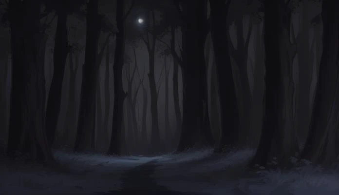 woods at night , 
 <lora:bg_berserk_anime:0.7>